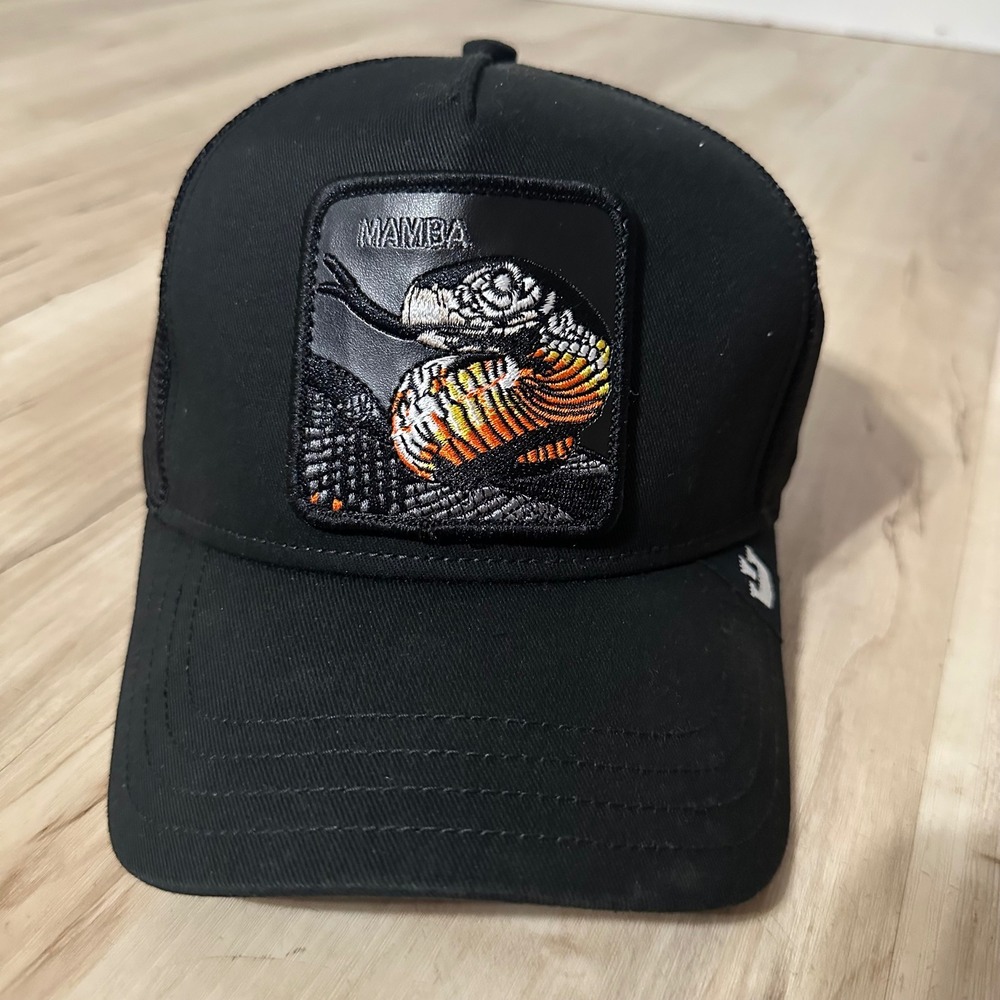 New Goorin‎ Bros The Farm Black Mamba Trucker Hat Snapback 5 panel